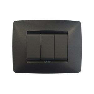 Gewiss GW12001 1M elektrik açar mat qara rəng