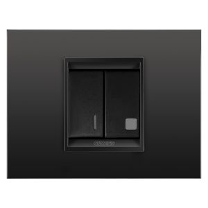 Gewiss GW12002 1M işıqlı elektrik açarı, GW12003 1M kvadrat işıqlı elektrik açarı metal çərçivə monoxrom