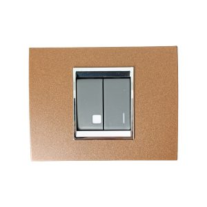 Gewiss GW12003 1M kvadrat işıqlı elektrik açarı, GW12002 1M işıqlı elektrik açarı metal çərçivə oksid