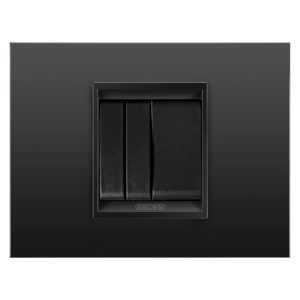 Gewiss GW12021 0,5M elektrik açarı qara, GW12051 vavien metal çərçivə monoxrom