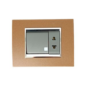 Gewiss GW12033 2M elektrik açarı qara, GW12287 1M elektrik yuvası metal çərçivə oksid