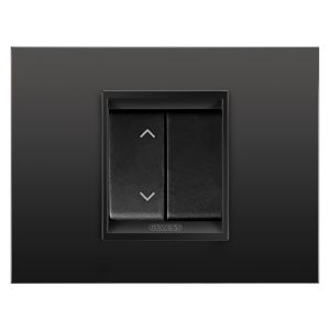 Gewiss GW12140 jaluzi elektrik açarı qara, GW12051 vavien metal çərçivə monoxrom